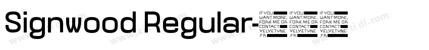 Signwood Regular字体转换